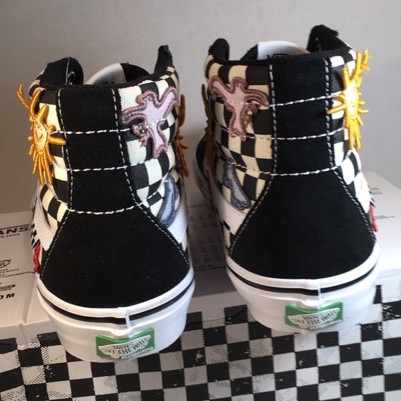 NWT Vans SK8 Hi Top Skateistan Checkerboard Sneakers Men’s 10.5 - Picture 4 of 10